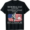 thumbnail image 1 of Memorial Day Is For Them Veteran's Day Is For Me Veteran T-ShirtMen and women, Black T-shirt, size: Extra large, 1 of 4