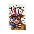 thumbnail image 1 of Memorial Day Patriotic 4th of July Garden Flag 12x18 Inch Double Sided Outside, Flowers Cross Yard Outdoor Decoration, 1 of 5