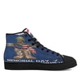 thumbnail image 1 of Memorial Day Remember And Honor High Top Canvas Shoes Sneakers Black Size 7, 1 of 2