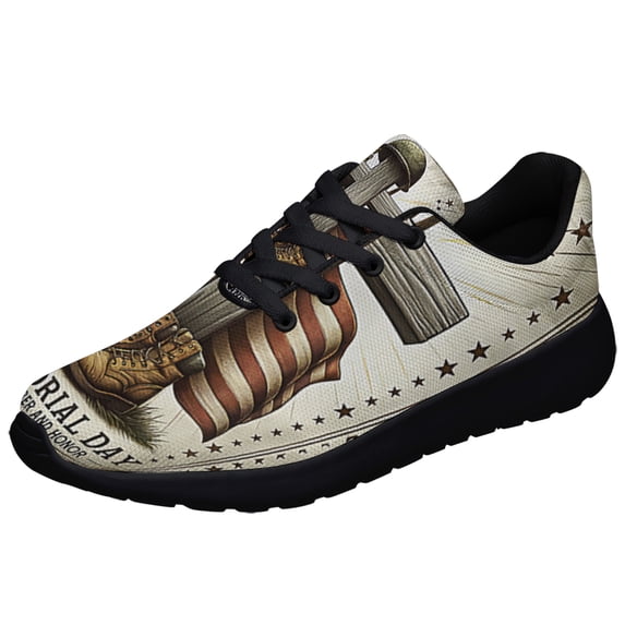 Memorial Day Remember And Honor Shoes Sneakers Black Size 8.5
