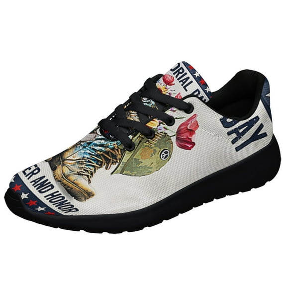 Memorial Day Remember And Honor Shoes Sneakers Black Size 8