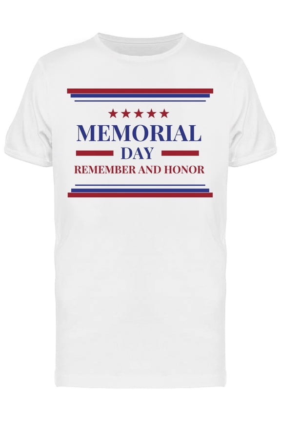 Memorial Day Remember And Honor USA Men's T-shirt