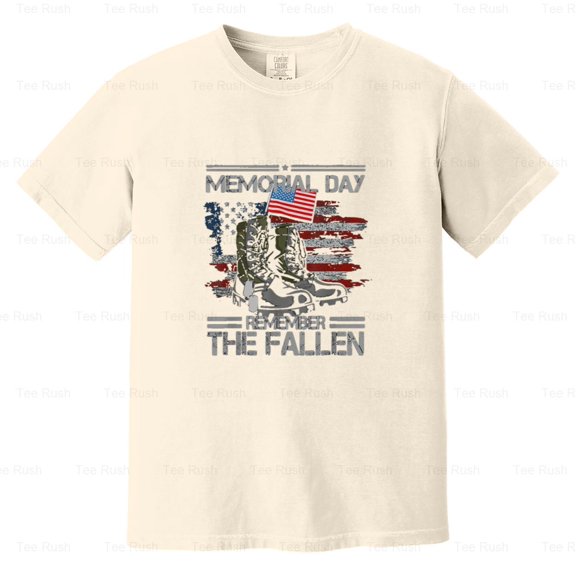 Memorial Day Remember Fallen Veteran Military USA Flag, Patriot, Honor, Comfort Color T-Shirt Unisex, up to 4XL