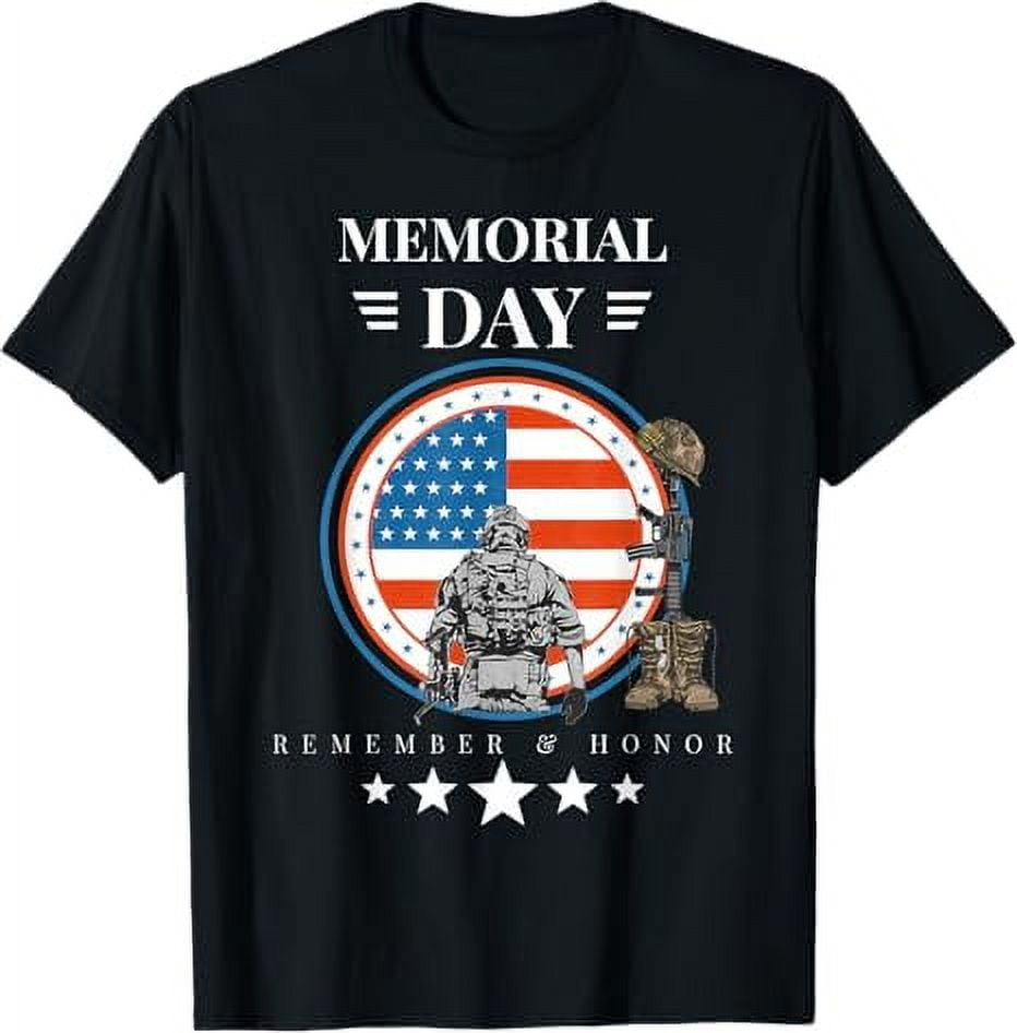 Memorial Day Remember The Fallen Veteran Military Vintage TShirt