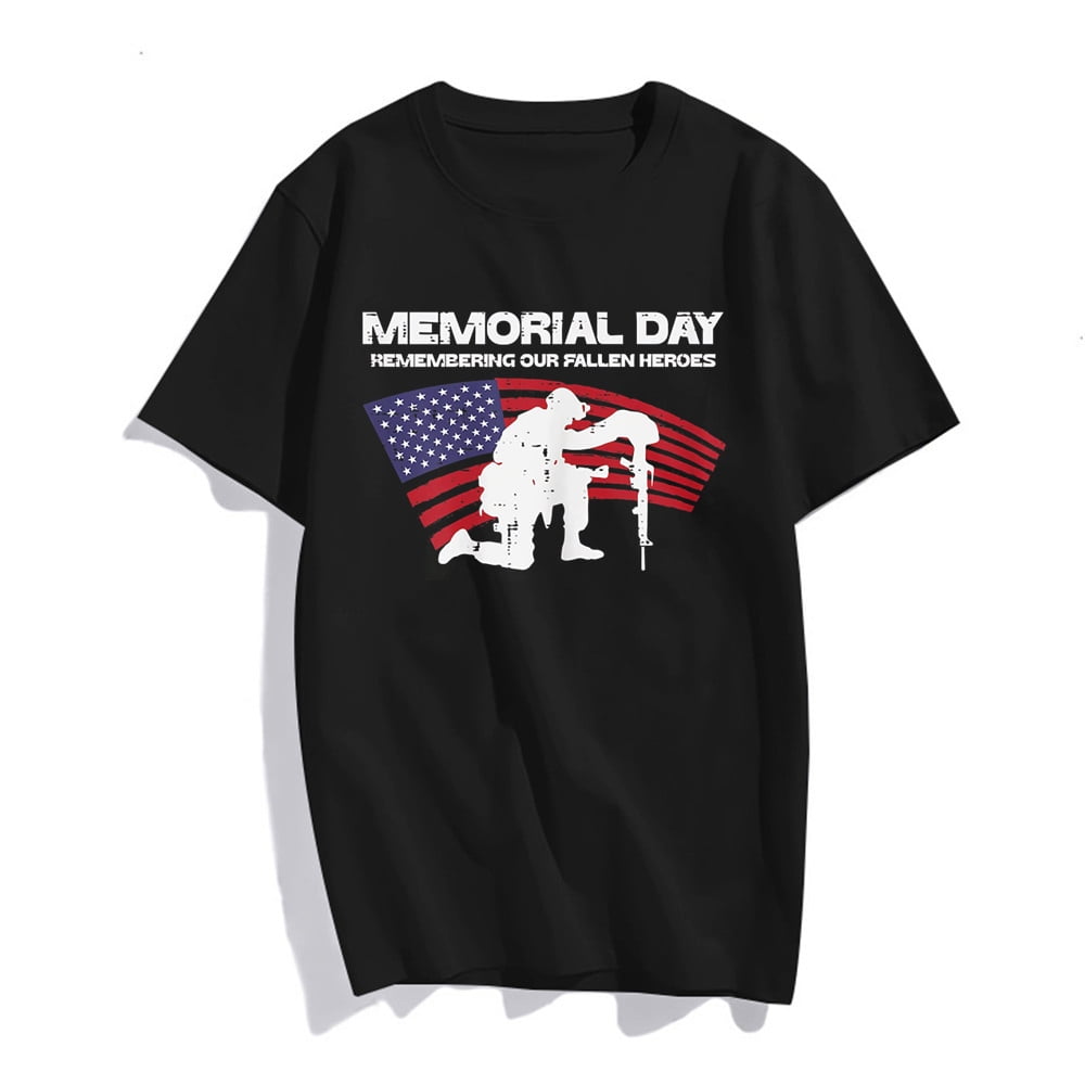 Memorial Day Remembering Our Fallen Heroes US Flag Patriotic TShirt