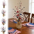 thumbnail image 1 of Memorial Day Saving!4th of July Decor, 19.6in Independence Day Themed Artificial Decorative Tree Red White Blue Star Decorative Tree For Holiday Arrangements Patriotic Flower Themed Floral Decor, 1 of 7