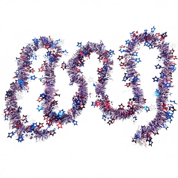 Memorial Day Saving!4th of July Decor, 78.7in Independence Day Themed Red White Blue Hanging Color Strips Wreath Staircase Railing Indoor Outdoor Ornaments For Julys 4th Patriotic Party Venue Decor
