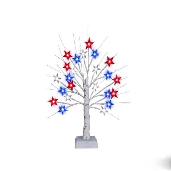 Memorial Day Saving!4th of July Decorations, LED Independent Day Tree Light Battery Box With USB Use