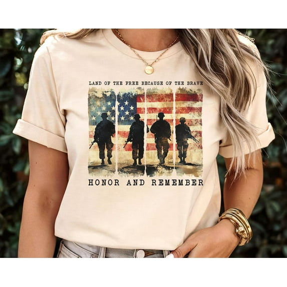 Memorial Day Shirt, Land of the brave Shirt, Patriotic American Flag Shirt, Army Shirt, Heart Memorial Day Shirt, American Flag Heart Shirt
