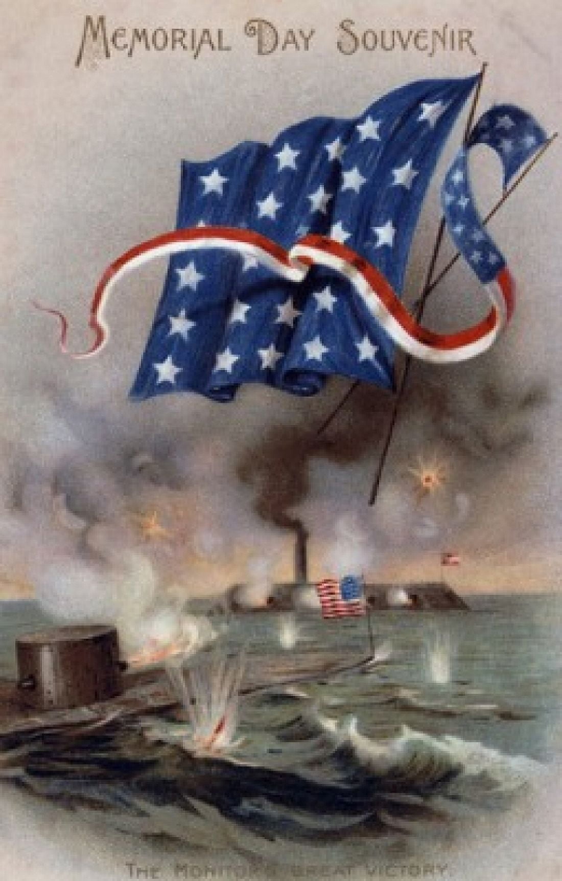 Memorial Day Souvenir Nostalgia Cards Canvas Art - (18 x 24)