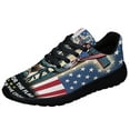 thumbnail image 1 of Memorial Day Stnd For The Veteran ChriStan Cross Memorial American flag Shoes Sneakers Black Size 12, 1 of 7