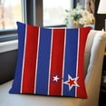 thumbnail image 1 of Memorial Day Throw Pillow Cover 18x18 Inches Red Blue White Patriotic American Flag 4th of July Independence Day USA Flag Stars Stripe Decor Pillow Case Cushion for Sofa Couch Bed Home Decor, 1 of 6
