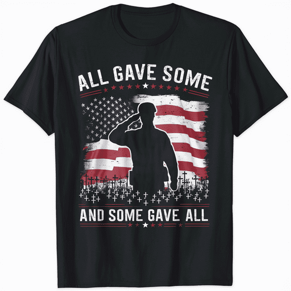 Memorial Day Tribute Tee Saluting Our Heroes Summer fashion women's round neck short sleeved casual commuting