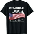 thumbnail image 1 of Memorial Day USA Flag Remember Honor Patriot Men Women Kids T-Shirt, 1 of 4