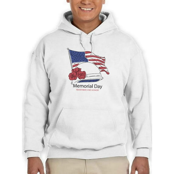 Memorial Day United States Hoodie Men -Image by Shutterstock, Male Medium