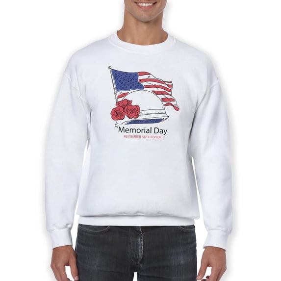 Memorial Day United States Sweatshirt Men -Image by Shutterstock, Male 3X-Large