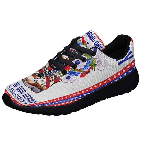 Memorial Day Veteran Boots Forever In Our Heart Always Remember Shoes Sneakers Black Size 11