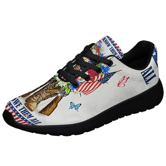 Memorial Day Veteran We Don't Know Them All But We Owe Them All Shoes Sneakers Black Size 7