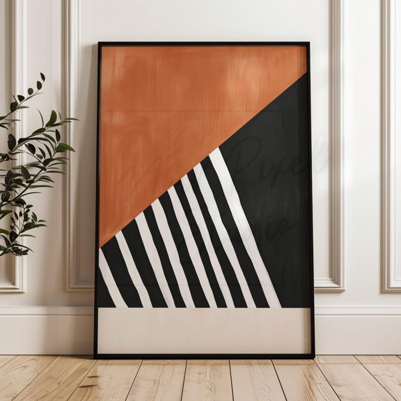 Memorial Day Wall Art, Bold Triangular Design, Living Room And Gallery Wall Decor