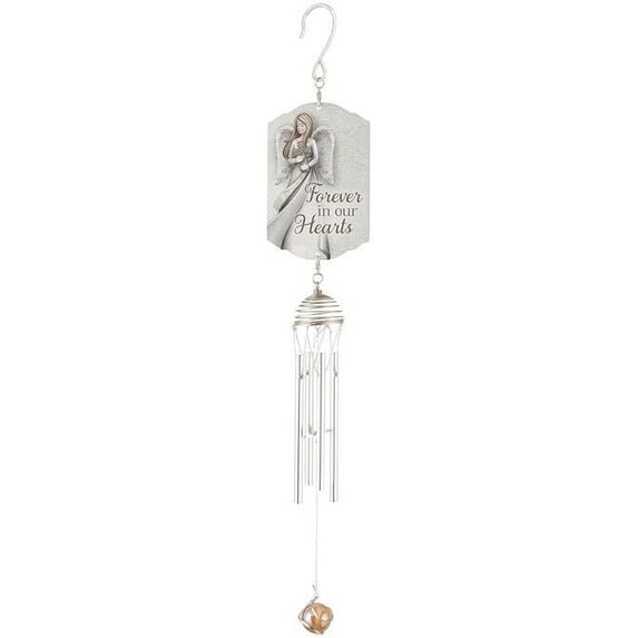Memorial FOREVER IN OUR HEARTS Picture Perfect 18" Small Wind Chime by Carson