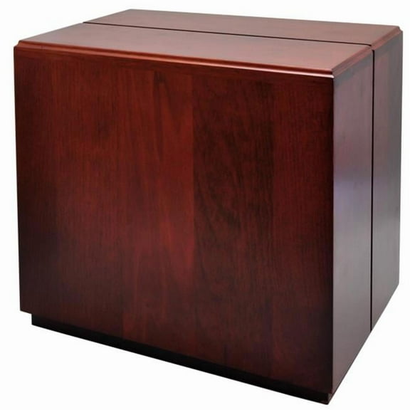 Memorial Gallery M-027 cherry Cherry Finish Over-d Wood Box Urn, Cube