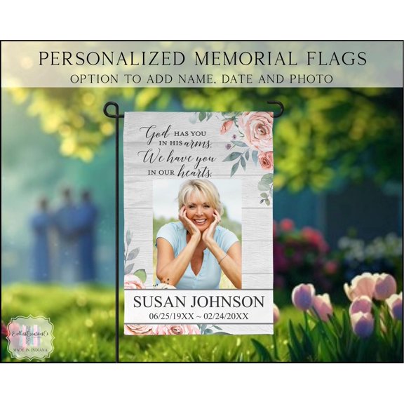 Memorial Garden Flag In Loving Memory Of Sympathy Flag Commentary Garden Flag Memorial Gif