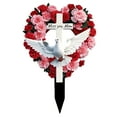 thumbnail image 1 of Memorial Garden Stake - Heart Shaped Acrylic Plaque with Roses for Graves - Waterproof Sympathy Gift for Loss of Mother, Loved One - Cemetery Decor, Bereavement & Remembrance Keepsake for Yard, 1 of 3
