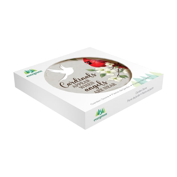 Memorial Garden Stone, Cut Out Round Cardinal