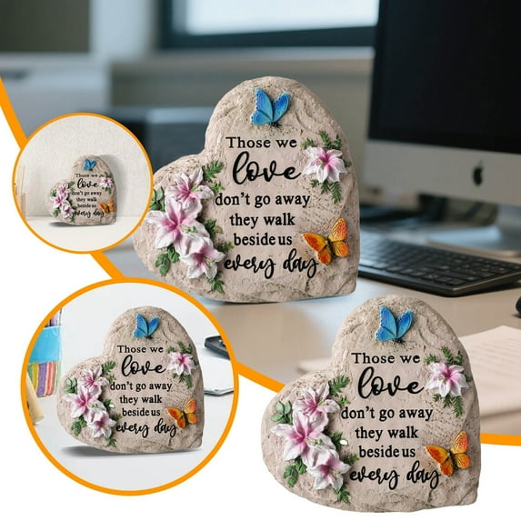 Memorial Garden Stone Sympathy Decoration for Loved Ones Eternal Remembrance Outdoor Memorial