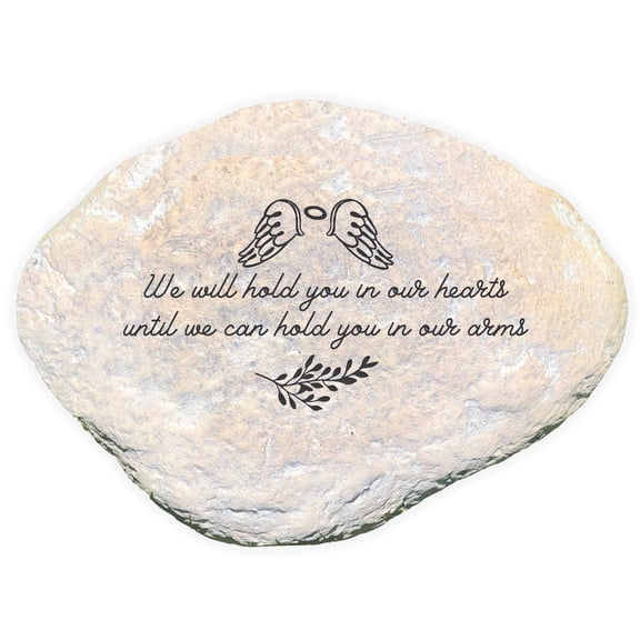 GiftsForYouNow Memorial Garden Stone with Angel Wings for Loved Ones