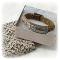 thumbnail image 1 of Memorial Gift to Send For Loss of Loved One Leather Cross Bracelet for Male or Female, 1 of 6