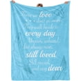 thumbnail image 1 of Memorial Gifts Bereavement Gifts, Memorial Gifts for Loss of Mom Dad, Memorial Throw Blankets 50x60 Blue, 1 of 1