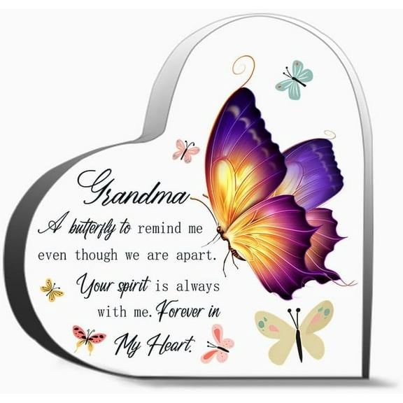 Memorial Gifts For Loss Of Grandma A Butterfly To Remind Me Inspirational Gifts For Friends, Gifts For Family Coworker Home Decorative Signs
