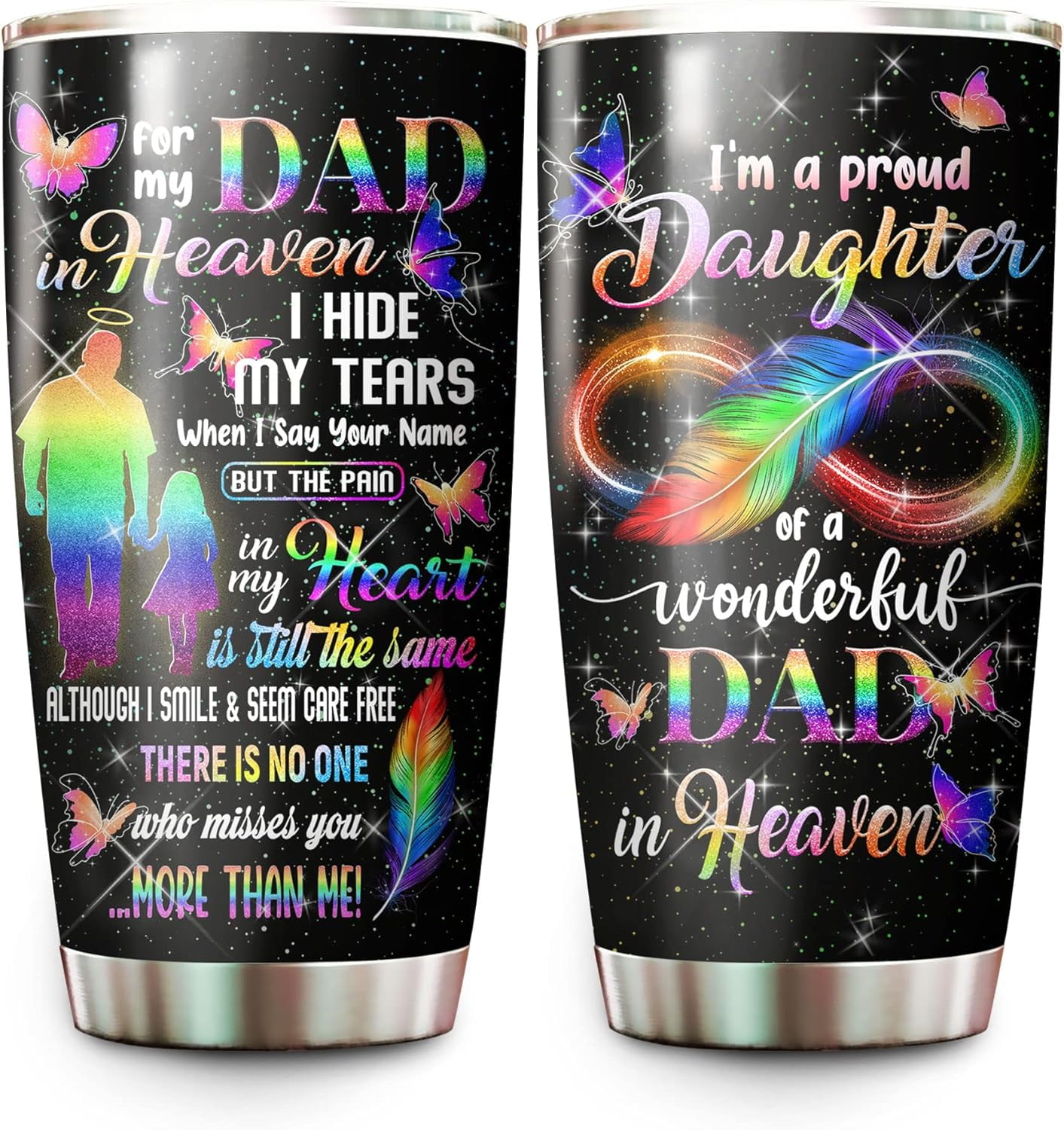 Loss Of Father, Bereavement Gift, Gift For Loss Of Dad, Sympathy Gift, Angel Wing Necklace, Memorial Keepsake Gift For Her, Dad Passing Away - UK