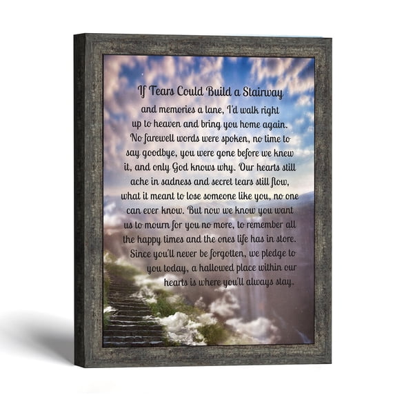 Sympathy Gift Picture Frame, If Tears Could Build a Stairway Keepsake