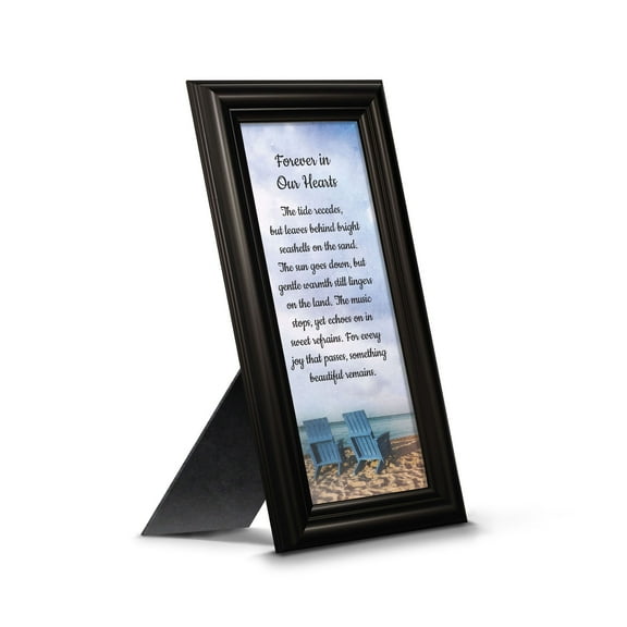 Memorial Gifts Picture Frames, Sympathy Gifts for Loss of Mother, Bereavement Gifts to Add to Your Sympathy Gift Baskets, In Memory of Loved One, Forever in Our Hearts Framed Poem, 7453B