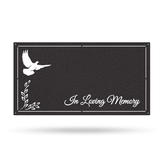 Memorial Grave Markers - Personalized Outdoor Remembrance Signs (Faith-B-12x24)