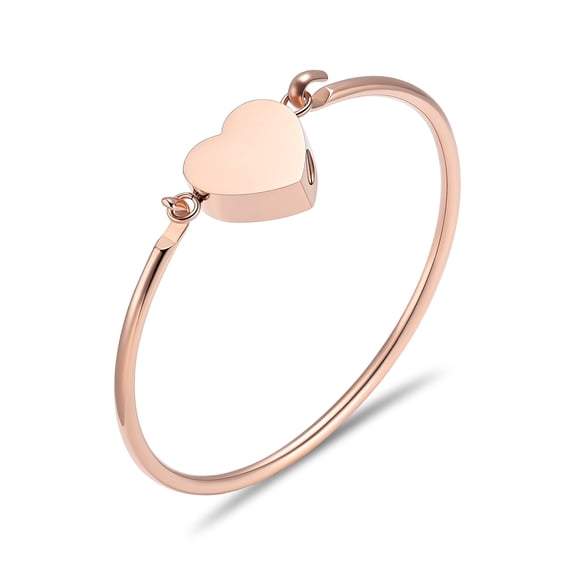 Memorial Heart Urn Pendant Pet Family Keepsake Cremation Jewelry for Ashes Funeral Urn Bracelet for Ashes Bangle