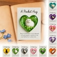 thumbnail image 1 of Memorial Keepsake under $5! Cagogo Memorial Pocket Keepsake, Cat Memorial Gift for Pet Loss, Resin Heart Shape Souvenir, Comforting Sympathy Gift for Cat Lovers, 1 of 9