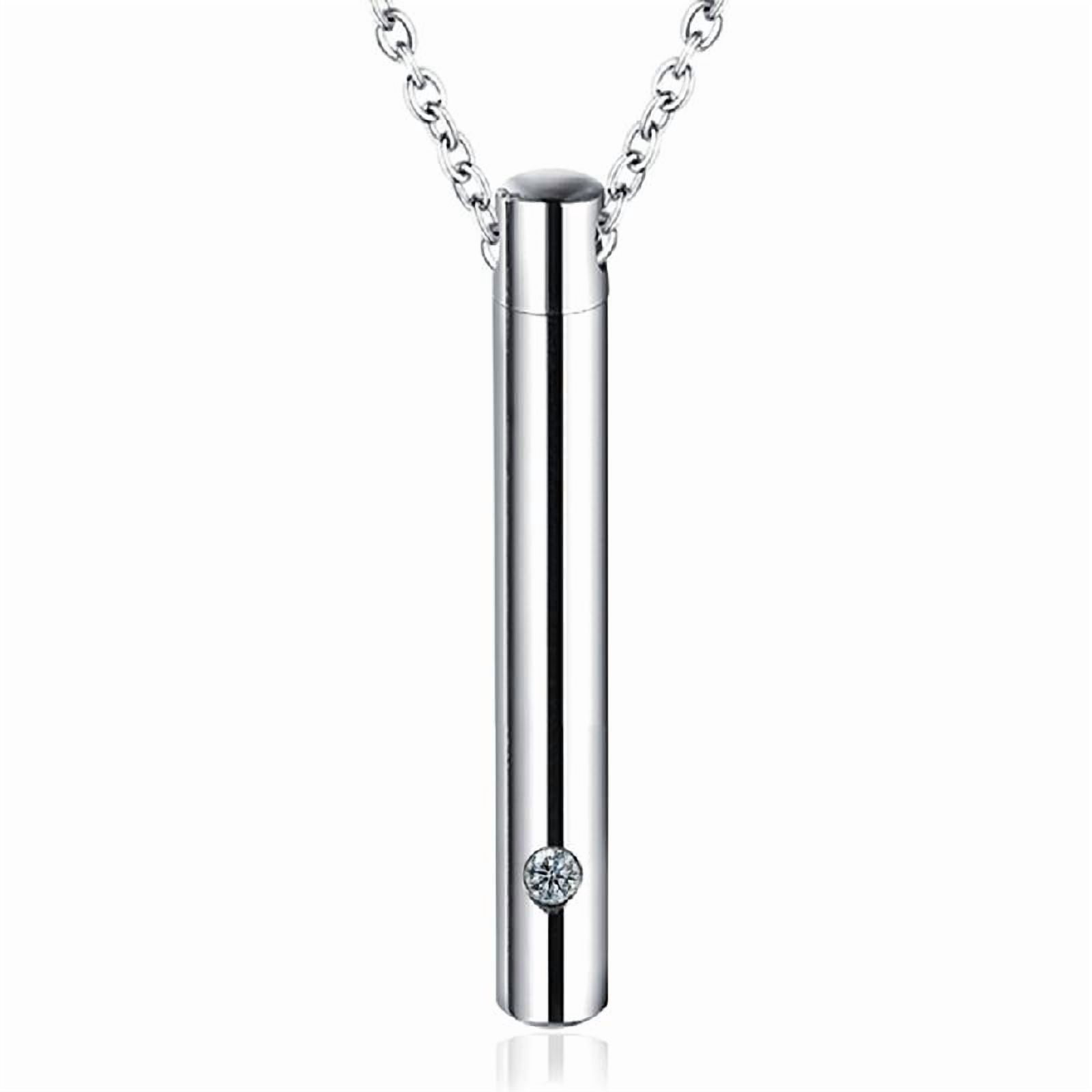 Memorial Keepsake Pendant Chain Necklace for Ashes Holder Stainless ...