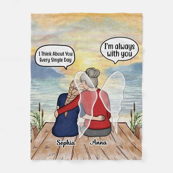 Memorial Loss Of Mom Remembrance Fleece Blanket, 40x50in Fleece Blanket