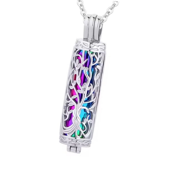Memorial Necklace Ashes Container Locket Cremation Neck Jewelry for Ashes/Hair Elegant Locket Necklace for Women Men