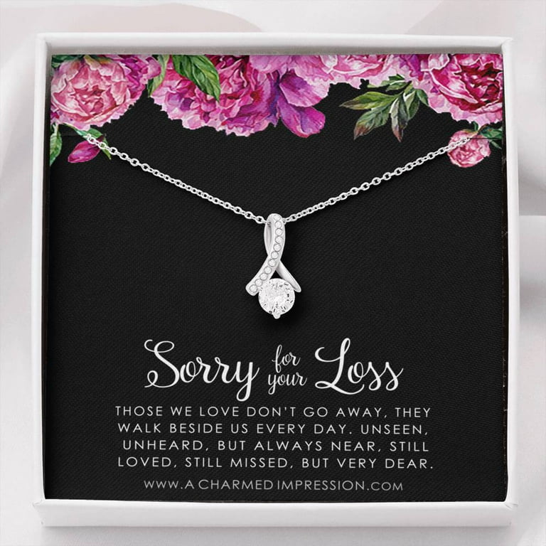memorial necklace sympathy gifts for women loss of husband parent baby miscarry miscarriage grief remembrance jewelry in memory of 1