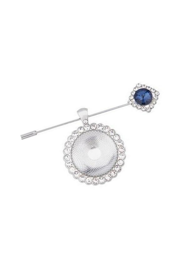 Memorial Photo Locket Charm for Wedding Bouquet Alloy Rhinestones Jewelry Accessory With Round Glass Cabochons