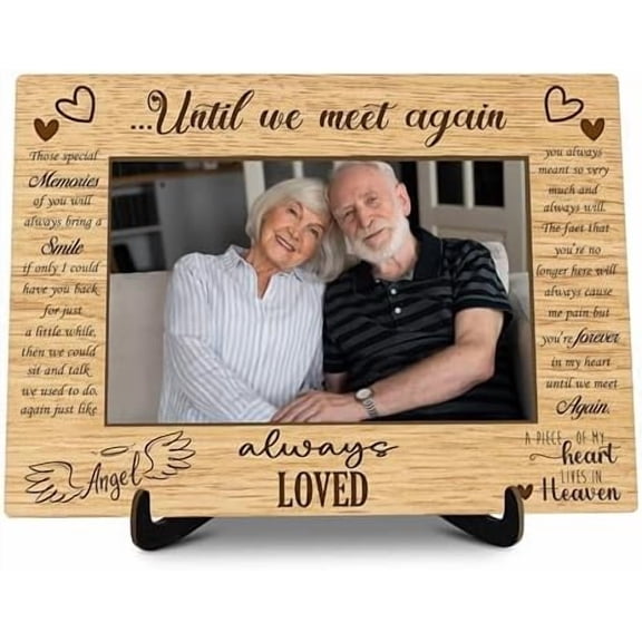 Memorial Picture Frame Gift, In Loving Memory of Loved One Gifts, Memory Photo Frame for Loss Loved Ones Mother Father Grandma Grandpa Wife Husband, Until We Meet Again Picture Frames -20