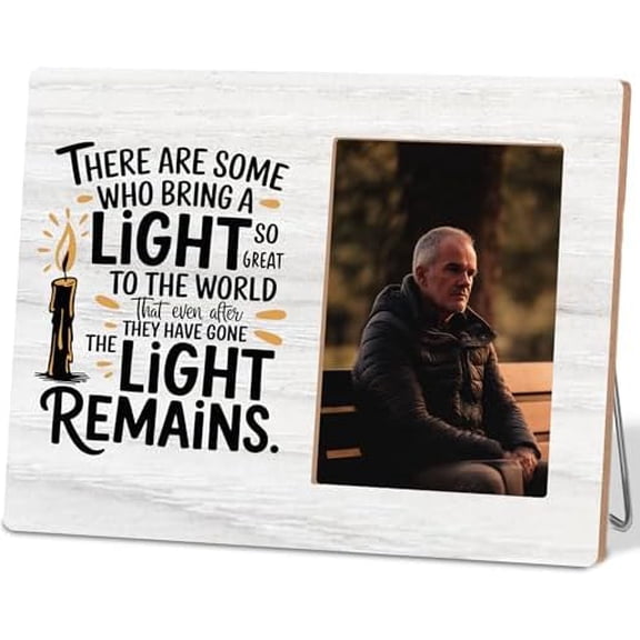 Memorial Picture Frame,Gifts for Loss Loved One,There Are Some Who Bring A Light,Fits 4x6 Wooden Photo Frames for Wall Table Display
