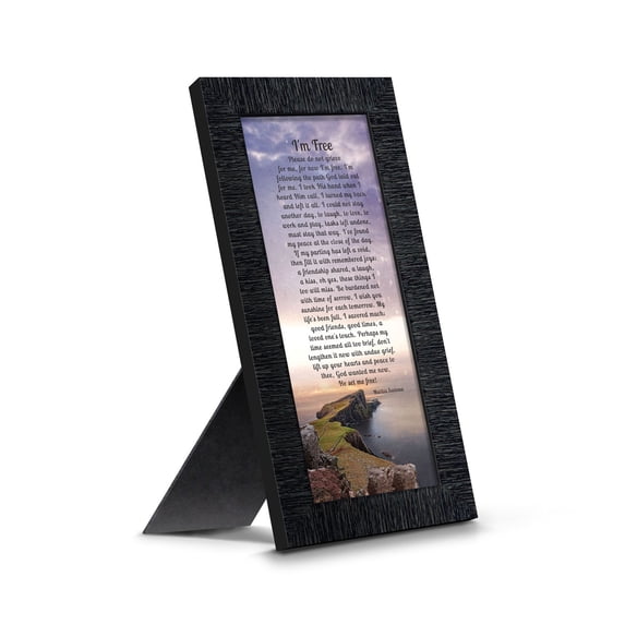 Memorial Picture Frames for Sympathy Gift Baskets, Memorial Gifts for Loss of Mother, Bereavement Gifts, Condolence Card Sympathy Gifts for Loss of Father, "I'm Free" Photo Frame, 7357CH