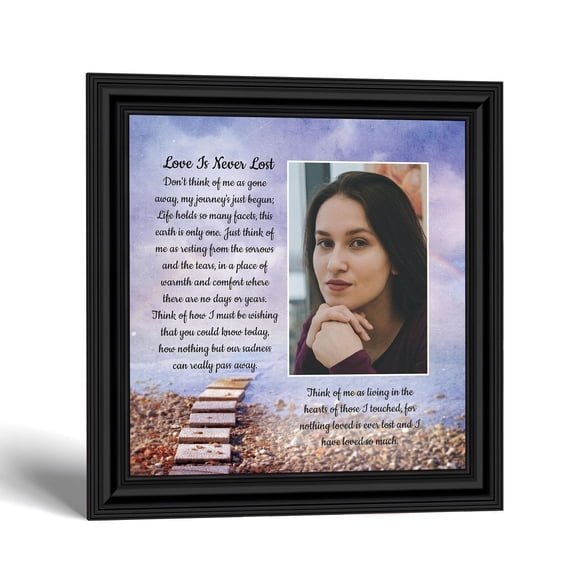 Love Is Never Lost Memorial Picture Frame, Sympathy Keepsake