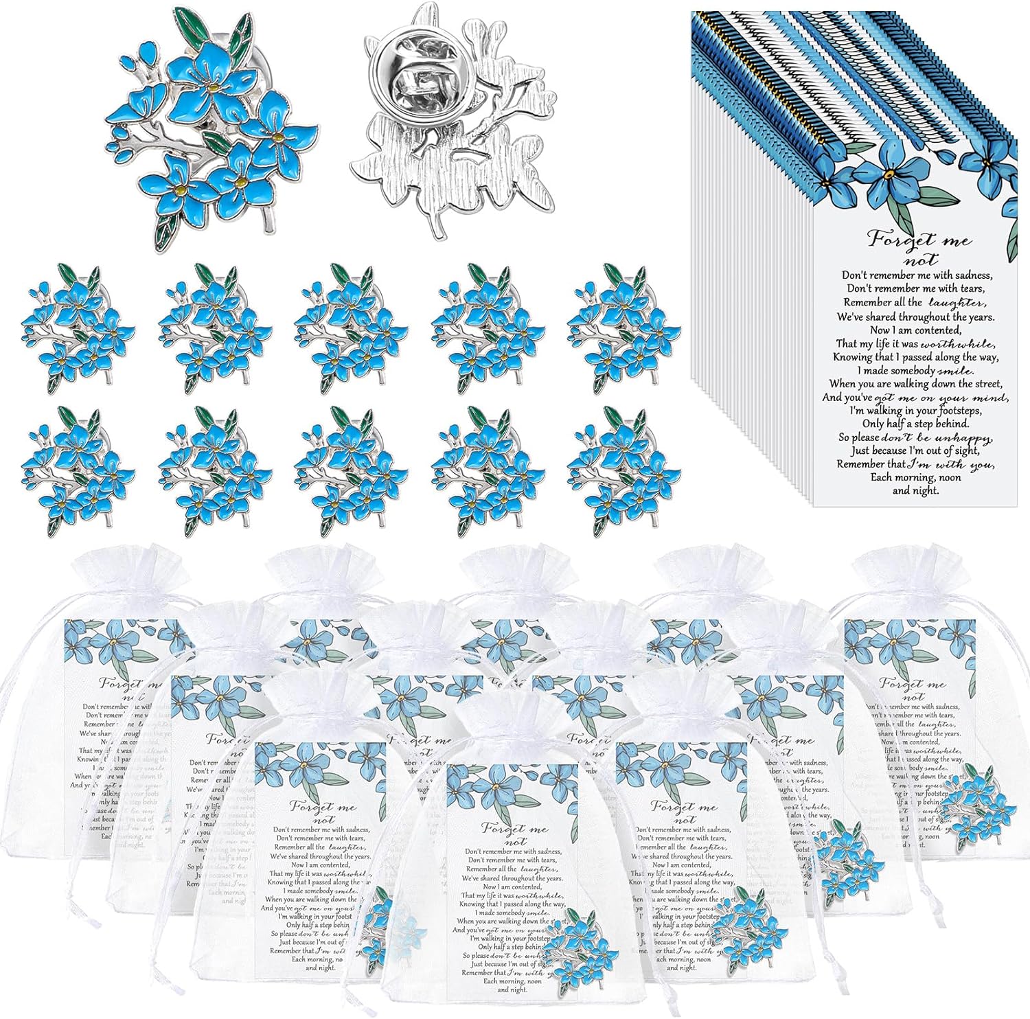 Memorial Pins Bulk Celebration of Life Funeral Favors Includes