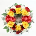 thumbnail image 1 of Memorial Rose Poppy & Mum Cemetery Wreath - N/A Red, Yellow, White, 1 of 2